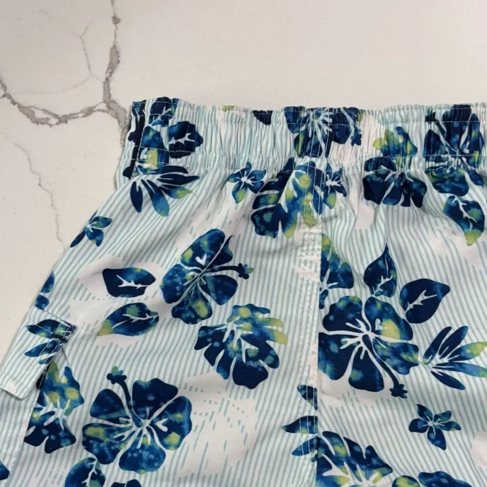 Carter’s Infant Boys Blue Tropical Floral Swim Shorts Trunks 9 Months Hawaiian